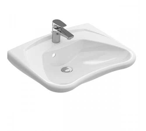 Раковина, Villeroy&Boch, O'Novo Vita, шг 600*490, CeramicPlus, цвет-альпийский белый