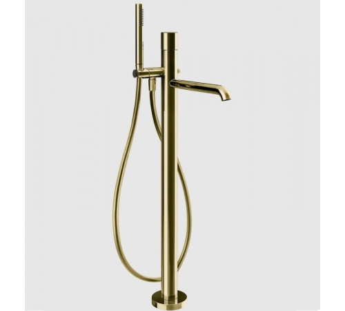 Смеситель для ванны и душа, Gessi, Habito Unito, напольный, цвет-Brass PVD