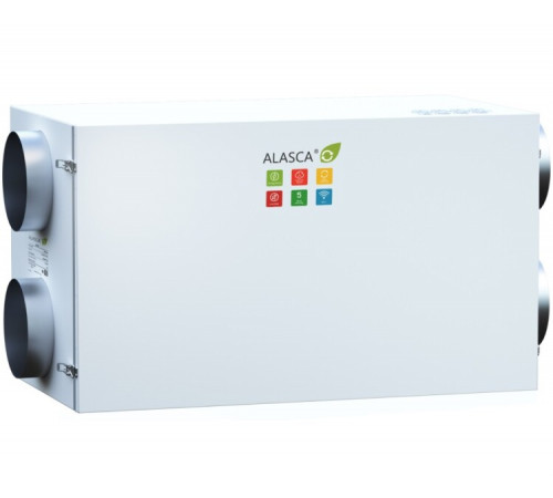 RR1500H EC W Pro, Вентиляционная установка Alasca RR с роторным рекуператором + смес. узел, заслонки, датчики