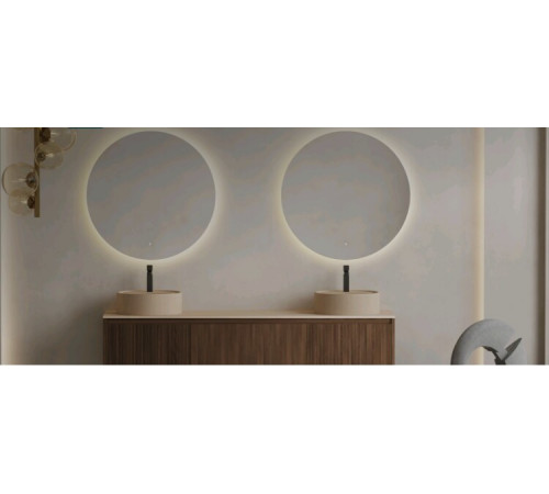 Зеркало, Salini, OMBRA, круглое, шгв 600*25*600, с подсветкой, функция обогрев-антизапотевание