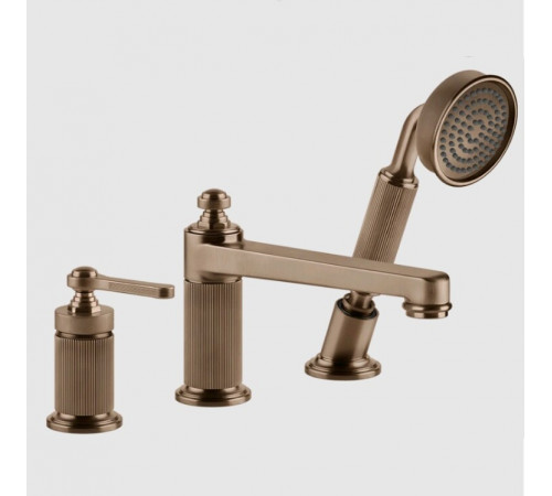 Смеситель для ванны и душа, Gessi, VENTI20, цвет-Copper Brushed PVD