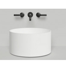 Раковина, Salini, Armonia Round, шгв 450*450*250, отверстия для смесителя-отсутствуют, цвет-белый матовый