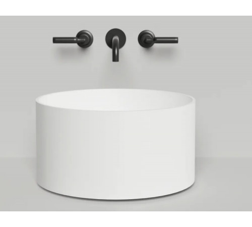 Раковина, Salini, Armonia Round, шгв 450*450*250, отверстия для смесителя-отсутствуют, цвет-белый матовый