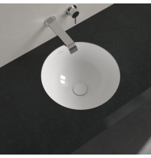 Раковина, Villeroy&Boch, Loop&Friends, шгв 380*380*210, отверстия для смесителя-отсутствуют, CeramicPlus, цвет-альпийский белый