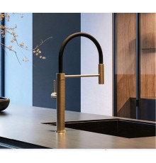Смеситель для кухни, Gessi, 316 Meccanica, цвет-Warm Bronze Brushed PVD