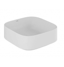Раковина, Kludi, RESA C, soft-edge, шгв 400*400*140, отверстия для смесителя-отсутствуют, цвет-белый матовый