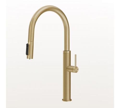 Смеситель для кухни, Gessi, 316 Meccanica, с функцией фильтрации воды, цвет-Brushed Brass PVD