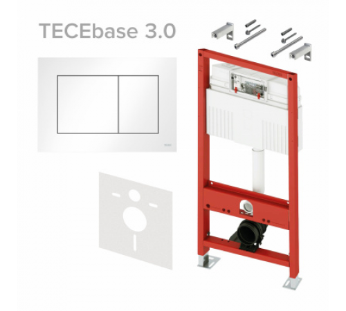 Инсталляция, TECE, TECEbase 3.0, для унитаза, шгв 500*230*1320, клавиша-TECEnow, цвет клавиши-белый