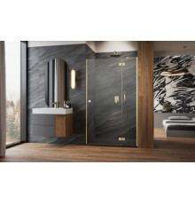 Неподвижная стенка, Radaway, Essenza 8 DWJ, шв 337*2000, Brushed Gold, цвет стекла-прозрачный, Easy Clean