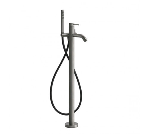 Смеситель для ванны и душа, Gessi, BATH316, напольный, цвет-Steel Brushed