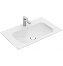 Раковина, Villeroy&Boch, Finion, шгв 800*500*100, отверстия для смесителя-1 сквозное, 2 промаркированных, CeramicPlus, цвет-камень белый