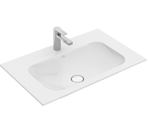 Раковина, Villeroy&Boch, Finion, шгв 800*500*100, отверстия для смесителя-1 сквозное, 2 промаркированных, CeramicPlus, цвет-камень белый
