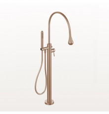 Смеситель для ванны и душа, Gessi, GOCCIA, напольный, цвет-Copper Brushed PVD