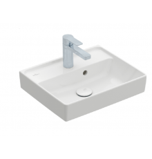 Раковина, Villeroy&Boch, Collaro, шгв 450*370*85, отверстия для смесителя-1, цвет-альпийский белый