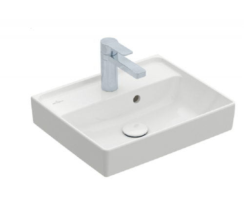 Раковина, Villeroy&Boch, Collaro, шгв 450*370*85, отверстия для смесителя-1, цвет-альпийский белый