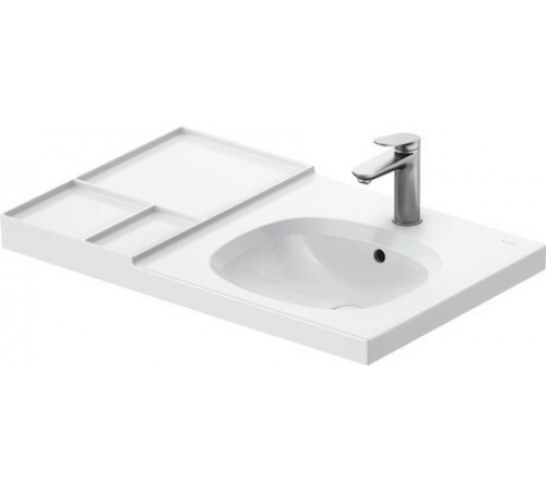 Раковина, Duravit, Aurena, шгв 800*500*190, отверстия для смесителя-1, HygieneGlaze, цвет-белый