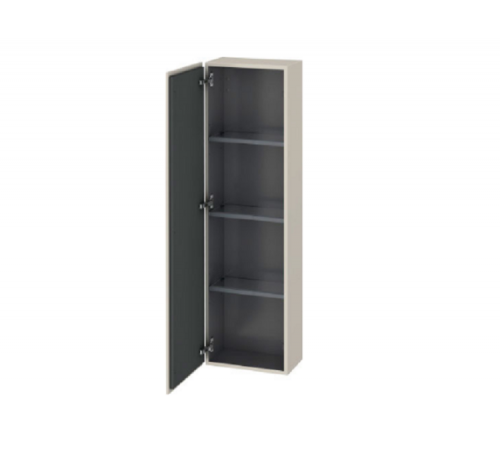 Шкаф-пенал, Duravit, L-Cube, шгв 400*243*1320, петли-слева, цвет-серо-коричневый матовый