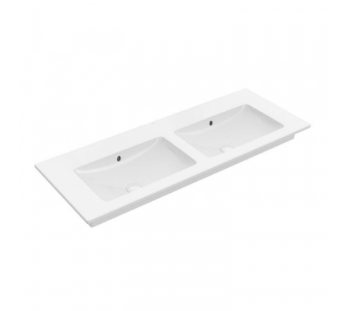 Раковина, Villeroy&Boch, Venticello, двойная, шгв 1300*500*120, отверстия для смесителя-отсутствуют, цвет-альпийский белый
