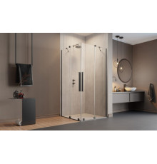 Дверь, Radaway, Furo KDD, шв 1200*2000, петли-справа, GunMetal Brushed, цвет стекла-прозрачный, Easy Clean