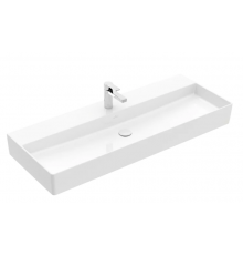 Раковина, Villeroy&Boch, Memento 2.0, шгв 1200*470*135, отверстия для смесителя-1 сквозное, 2 промаркированных, цвет-альпийский белый