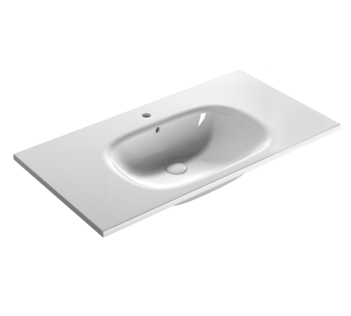 Раковина, Globo, Vanity Basins, шгв 960*510*180, отверстия для смесителя-1, CERASLIDE, BATAFORM, цвет-белый