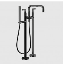 Смеситель для ванны и душа, Gessi, Inciso, напольный, цвет-Black Metal PVD