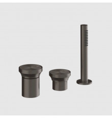 Смеситель для ванны и душа, Gessi, Origini, на 2 потребителя, цвет-Black Metal Brushed PVD (старый арт. 66043/707)