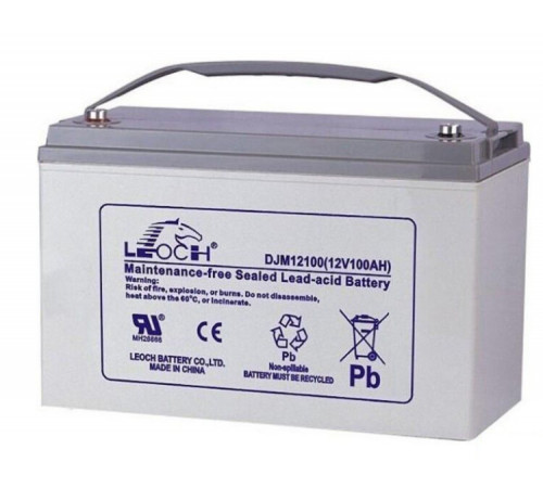 Аккумулятор Leoch DJM 12100 емкостью 100 Ач для источника бесперебойного питания BAXI Reserve 300/8
