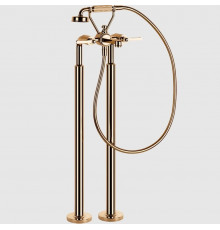 Смеситель для ванны и душа, Gessi, VENTI20, напольный, цвет-Warm Bronze PVD