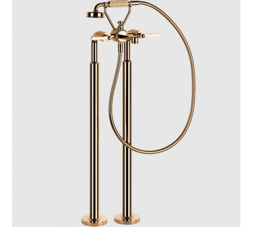 Смеситель для ванны и душа, Gessi, VENTI20, напольный, цвет-Warm Bronze PVD