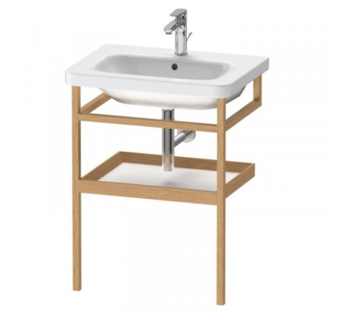 Консоль-полотенцедержатель, Duravit, Durastyle, шгв 590*440*805, с полкой в цвете-белый матовый, цвет корпуса-дуб европейский