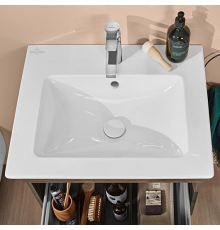 Раковина, Villeroy&Boch, Venticello, шгв 650*500*120, отверстия для смесителя-1 сквозное, 2 промаркированных, CeramicPlus, цвет-альпийский белый