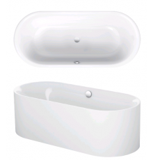 Ванна, Bette, BetteLux Oval Silhouette, шгв 1800*800*450, BetteGlasur® Plus, цвет-Snow matt