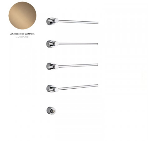 Полотенцесушитель, Margaroli, Sole, шгв 368*93*845, Box, цвет-Brushed Champagne PVD