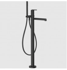 Смеситель для ванны и душа, Gessi, Ingranaggio, напольный, цвет-черный матовый