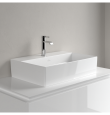 Раковина, Villeroy&Boch, Memento 2.0, шгв 600*420*90, отверстия для смесителя-1 сквозное, 2 промаркированных, CeramicPlus, цвет-Graphite