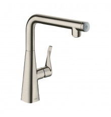 Смеситель для кухни, Hansgrohe, Metris Select M71, цвет-сталь