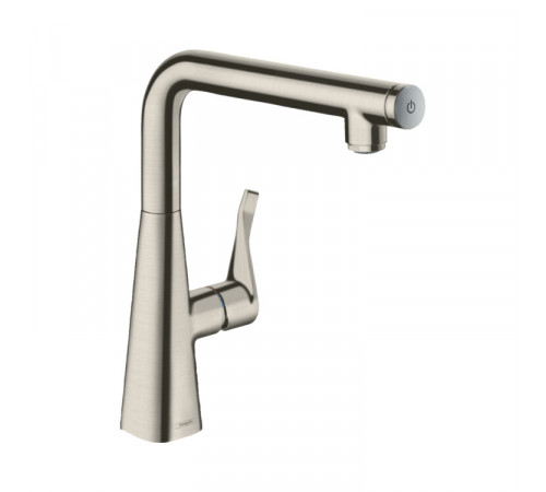 Смеситель для кухни, Hansgrohe, Metris Select M71, цвет-сталь
