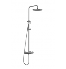 Душевая стойка, Kludi, LOGO, DUAL SHOWER SYSTEM, цвет-сталь оружейная