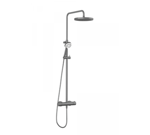 Душевая стойка, Kludi, LOGO, DUAL SHOWER SYSTEM, цвет-сталь оружейная