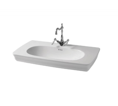 Раковина, Artceram, Civitas, шгв 900*500*220, отверстия для смесителя-1 сквозное, 2 промаркированных, цвет-Glossy White (Товар заказной, возврату не подлежит)