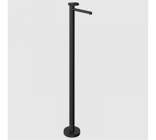 Смеситель для ванны, Gessi, Anello, напольный, цвет-черный матовый