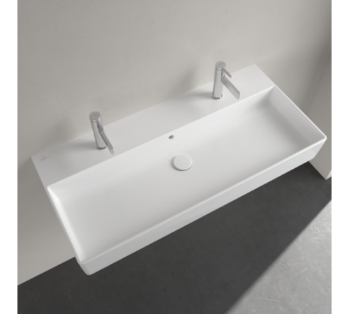 Раковина, Villeroy&Boch, Memento 2.0, шгв 1000*470*95, отверстия для смесителя-2, цвет-альпийский белый