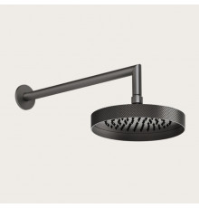 Верхний душ, Gessi, Anello, Diamantao, 218*218, цвет-Black Metal Brushed PVD