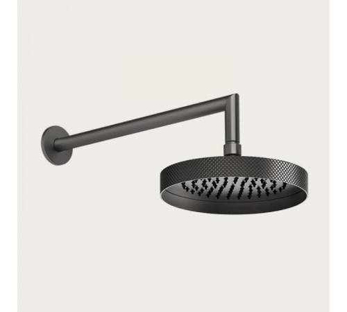 Верхний душ, Gessi, Anello, Diamantao, 218*218, цвет-Black Metal Brushed PVD