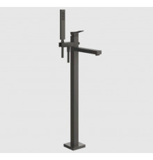 Смеситель для ванны и душа, Gessi, Rettangolo K, напольный, цвет-Black Metal Brushed PVD