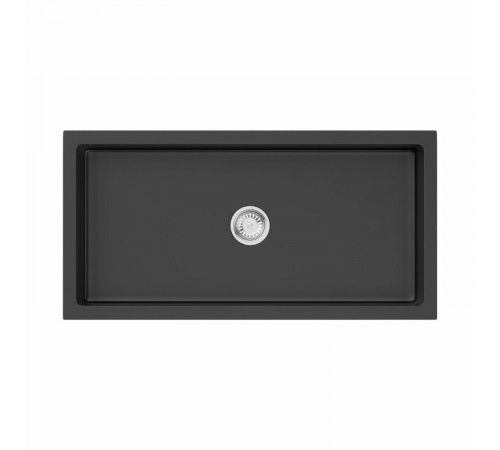 Мойка, OMOIKIRI, Mikura, шгв 910*460*254, отверстия для смесителя-отсутствуют, цвет-черный