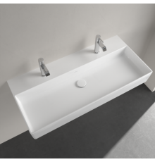 Раковина, Villeroy&Boch, Memento, шгв 10000*470*95, отверстия для смесителя-2, цвет-альпийский белый