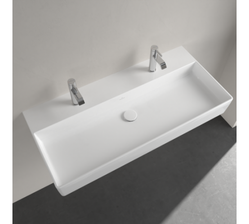Раковина, Villeroy&Boch, Memento, шгв 10000*470*95, отверстия для смесителя-2, цвет-альпийский белый