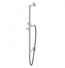 Душевой гарнитур, Quadro design, 80, цвет-Steel Brushed